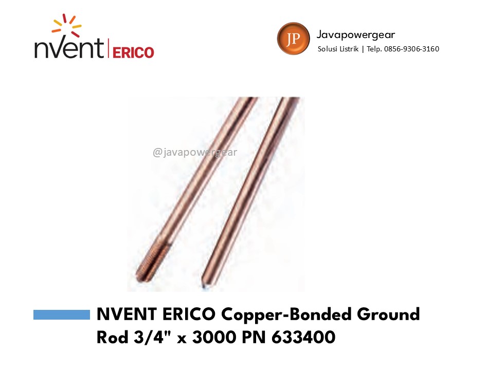 NVENT ERICO Copper-Bonded Ground Rod 3/4″ x 3000 PN 633400